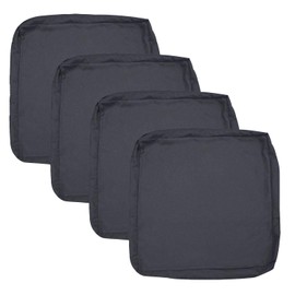 Oslimea Patio Cushion Covers Replacement 22x20x4 inch 4Pack Outdoor Seat Cushion Slipcover Waterproof Outdoor Chair Cushion Covers, Dark Grey