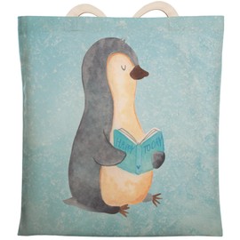 Mr. & Mrs. Panda Shopping Bag Penguin Book, blue