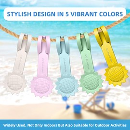 OASIEUM Magnetic Bath Towel Clips – Premium Multi-Scene Use Towel Hooks for Bathrooms, Kitchens, Showers & More – Keep Towels, Socks, Gloves, Aprons, and Small Tools Organized(Yellow)