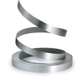 ZYJT Gray Edge Banding, 7/8" x 50ft Non Glued Flexible Durable Real Brushed Aluminum Grey Silver Veneer Edge Trim for DIY Table Cabinet Furniture Decorative Trim