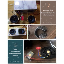 DONGKER Bluetooth Receiver Module, 5V Amplifier Board 5W, 2-Channel Stereo Audio Amplifier Mini Wireless Chip for DIY Wireless Speaker