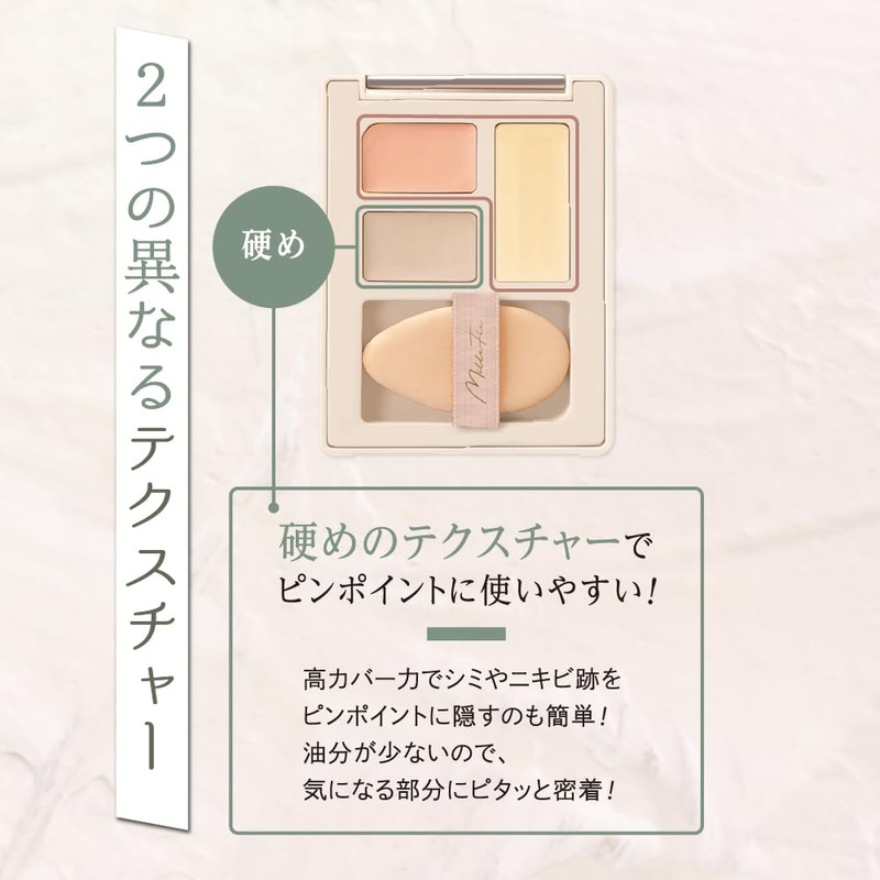 MilleFee Secret Concealer Palette (01 Cover Green) Yellow Base Redness