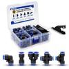 Brintek 50PCS Push to Connect Fitting Kit, 5/32" or 4mm
