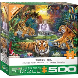 EuroGraphics 8500-5457 Tiger's Eden by Jan Patrik 500Piece Puzzle