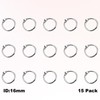 15 Pack 5/8" Mini Binder Rings Metal Loose Leaf Loop