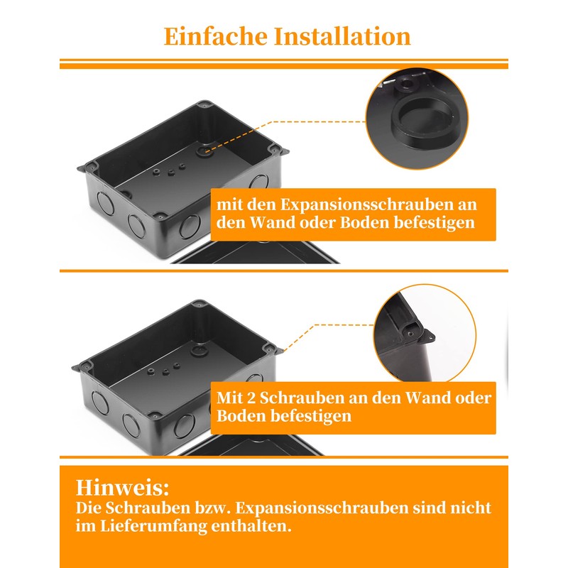 Junction Box Waterproof IP65 Surface-Mounted ZITFRI 15 x 11 x
