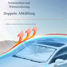 Car Sun Protection Windscreen Large Parasol Car Windscreen Sun Protection UV Protection Parasol for the Windscreen for Most Cars (140 x 80 cm)