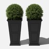 Veradek Fairmont Tall Plastic Planter - Large Outdoor Planter for