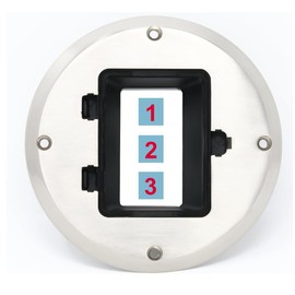 RiteAV Custom 3 Port Wall Plate Recessed Floor Box - Recessed Floor Box [Stainless Steel]