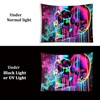 Starlit Patio Blacklight Skull Tapestry Glow In The Dark Tapestry