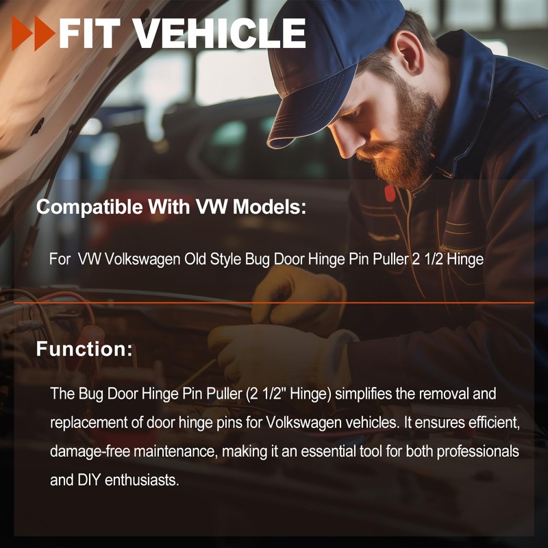 Bug Door Hinge Pin Puller 2 1/2"" Hinge Compatible with