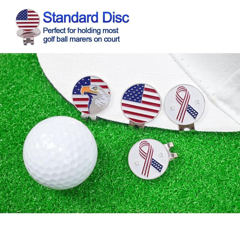 8 Pack Golf Ball Markers with Magnetic Hat Clips Value