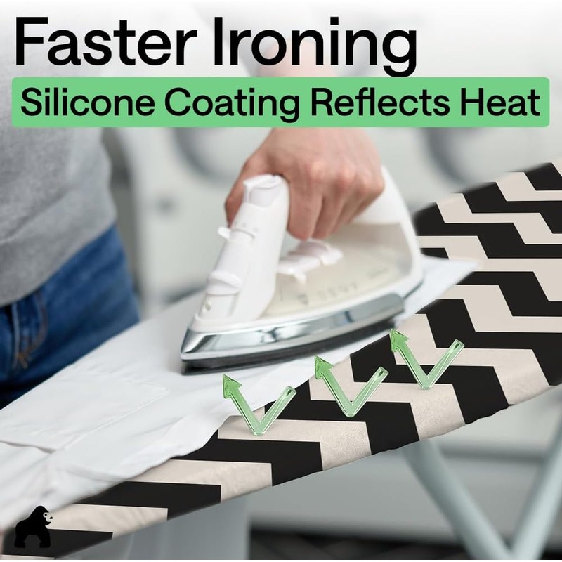 GORILLA GRIP The Original Ironing Board Cover and Pad, Silicone