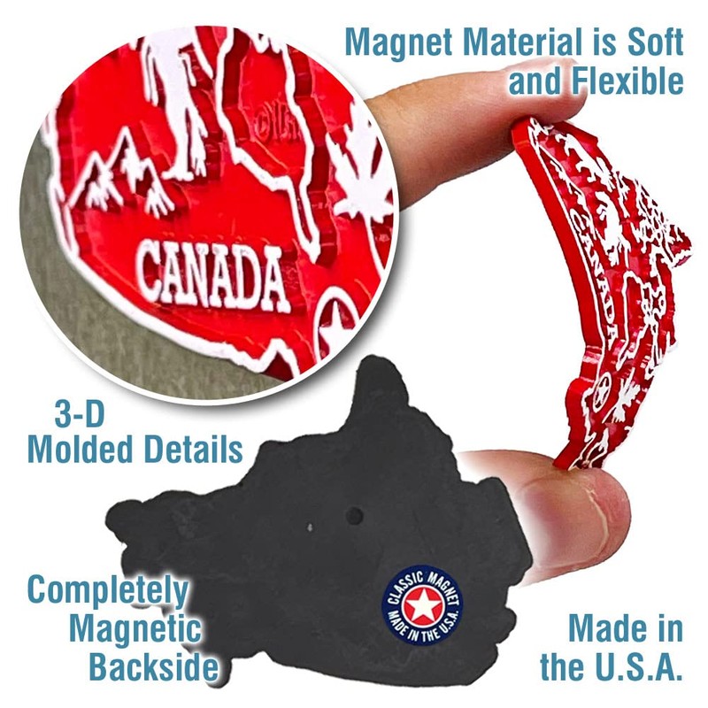 Complete Canadian Map Magnet Set (14 Magnets)