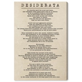 The Oliver Gal Artist Co. Typography Wall Art Canvas Prints Inspirational Quotes and Sayings Desiderata Parchment Home Décor, 24" x 36"