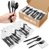 Uiifan 1200 Pcs Plastic Silverware Sets Individually Wrapped Plastic Utensils
