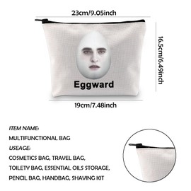 WCGXKO Movie inspired Gift Movie Merchandise Vampire Gift Vampire Zipper Pouch Makeup Bag For Movie Fans (Eggward)