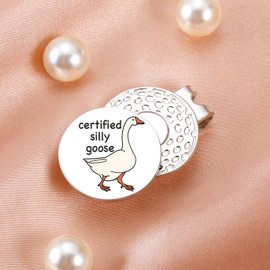 Silly Goose Gifts Christmas Gag Gifts Christmas Stocking Stuffers Golf Accessories For Men Mens Golf White Elephant Gifts Funny Gifts Golf Marker Golf Ball Marker With Magnetic Hat Clip Golf Gifts