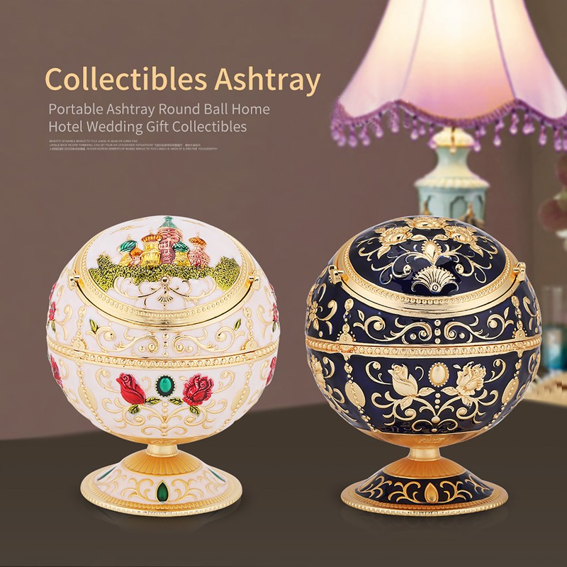 1pc Portable Ashtray Round Ball Home Hotel Wedding Gift Collectibles