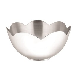 PresenceHHH Stainless Steel Fruit Basket Lotus Food Containers Vegetable Storage Kitchenware Decorative Bowls for Contemporary Decor and Centerpieces (24cm - Silver)