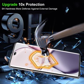 Hengnewro For Honor Magic 7 Lite for Tempered Glass with Camera Protective Film, 2 Pieces Tempered Glass with 2 Pieces Camera Protection, 9H Hardness Tempered Glass Anti-Scratch HD Glass