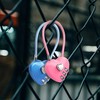 2 Pack Combination Lock, 3 Digit Heart Shaped Padlock for