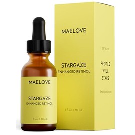 Suero de retinol mejorado Stargaze, 0,25% de retinol de liberación prolongada para una piel radiante, hidratante con ácido hialurónico, niacinamida, ingredientes botánicos calmantes, ideal para
