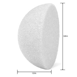 FloraCraft CraftFōM - Media bola de 1.9 x 3.8 pulgadas, color blanco
