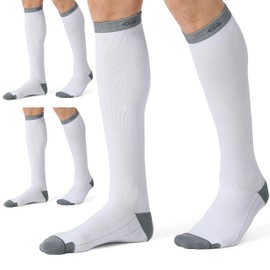 CelerSport 3 Pairs Compression Socks for Men and Women Running Support Socks