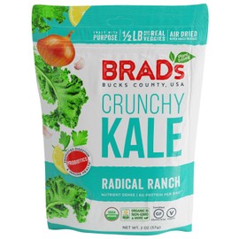 Brad's Plant Based Organic Crunchy Kale, Radical Ranch with Probiotics, 3 Count