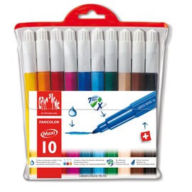 Caran Dache Wallet of 10 water-soluble maxi fibre tipped pens