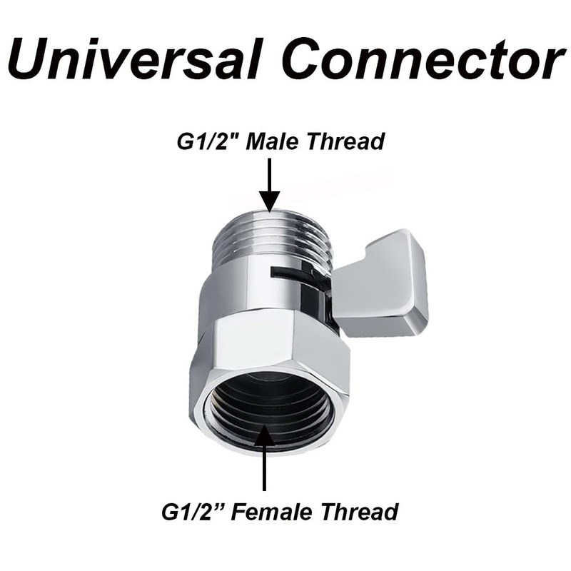 Shower Flow Control Valve, Shower Head Shut-off Valve with Handle