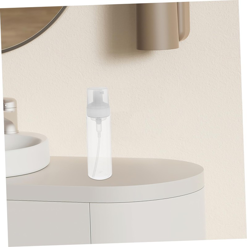 Outanaya 2pcs Clear Plastic Foaming Pump Bottle Refillable Empty Soap