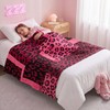 Pink and Black Cheetah Throw Blanket, 50x60 in