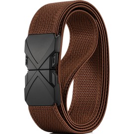 GEIT Stretch Nylon Belt with Quick Release Buckle, Casual Golf Hiking Invisible Elastic Web Belt