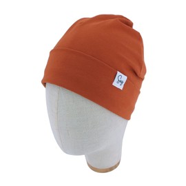 Gorro de punto con forro de satén sedoso para recién nacidos, bebés, niñas y niños pequeños, gorros para la salud del cabello, 012 Cott Rust, 6-3T
