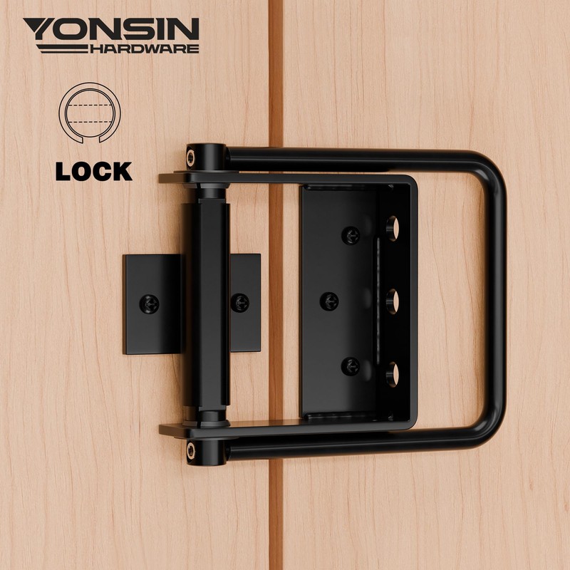 Heavy Duty Gate Latch with Handle, Side-to-Side Swinging Barn Door