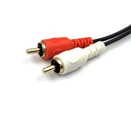 Poyiccot RCA to 1/4 Adapter Cable, 6.35mm 1/4 inch TRS Stereo Jack Female to 2 RCA Male Plug Y Splitter Adapter Cable 25cm/10inch (635F-2RCAM)