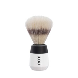 nom Max Natural Bristle Shaving Brush, White