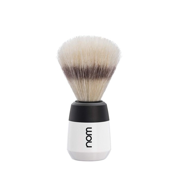 nom Max Natural Bristle Shaving Brush, White