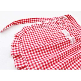 CRB Fashion Womens Waist Pocket Half Bistro Kitchen Cooking Apron (Red)