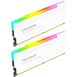 [Small Lab] COOLMOON RA-1 Memory Heatsink LED ARGB 5v 3pin RAM Cooling Set of 2 (White)