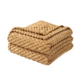 Good Nite Throw Blanket Fleece Sofa Throw Soft Flannel 150x200 cm Versatile Fluffy Blanket for Bed Sofas Couch and Offices Beige