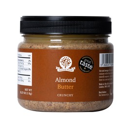 Nutural World - Crunchy Almond Nut Butter 35 Oz (1kg) Great Taste Award Winner - 100% Pure - single ingredient
