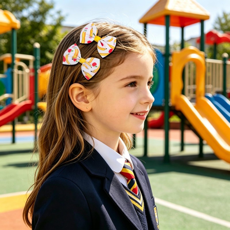 Doneace Back to School Pencil Hair Bows Clips for Girls