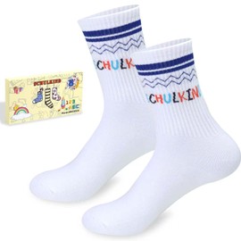 WWISTOA Schulkind Socks 25-34, First Day of School Gift Boy Girl, First Day of School Boy Girl Gift, School Child 2025 Boy Girl (DE/NL/SE/PL, Age, One Size, Regular, 1, Blue)