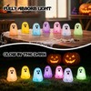 150 Pcs Halloween Luminous Mini Ghosts Figures, 7 Colors Little