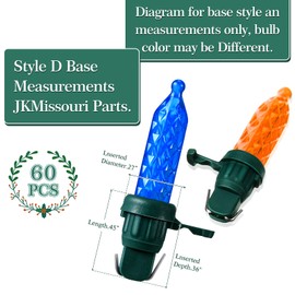 Remagr Bulk 60 Pcs Christmas LED Replacement Bulbs String Light Christmas Tree Light Mini Christmas Replacement Bulbs for Outdoor Room Christmas Decorations(Multicolor)