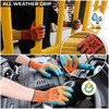 3 Pairs Mechanic Work Gloves with Latex Nitrile Microfoam Grip
