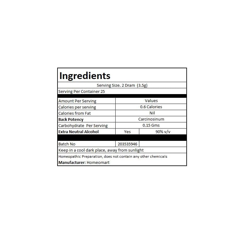 Homeomart.com Carcinosinum Homeopathy Pellets (Pills) in 200C Potency, Pack of